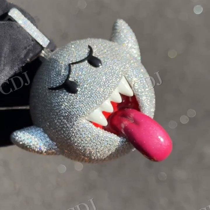 Hip Hop Big Boo Moissanite Super Mario Pendant hip hop jewelry customdiamjewel   