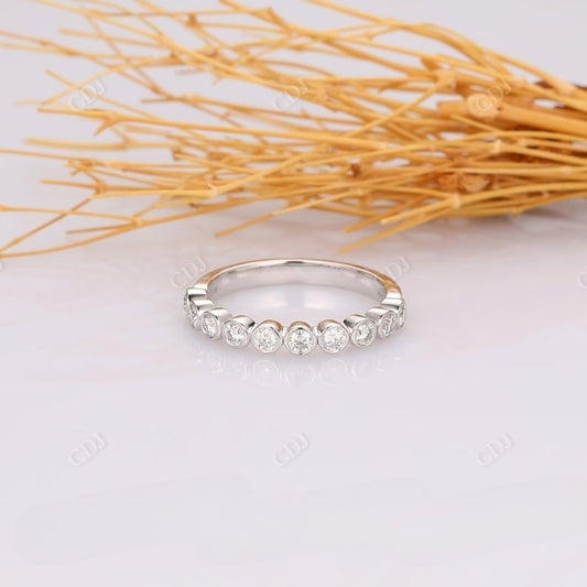 Floating Bezel Set Lab Grown Diamond Wedding Band Wedding Band customdiamjewel   