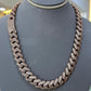 14K Rose Gold Diamonds Miami Cuban Link Chain Necklace hip hop jewelry CustomDiamJewel   