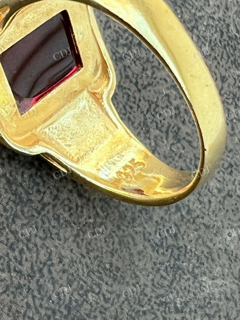 Emerald Cut Red Ruby Wedding Ring  customdiamjewel   