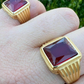 Emerald Cut Red Ruby Wedding Ring  customdiamjewel   