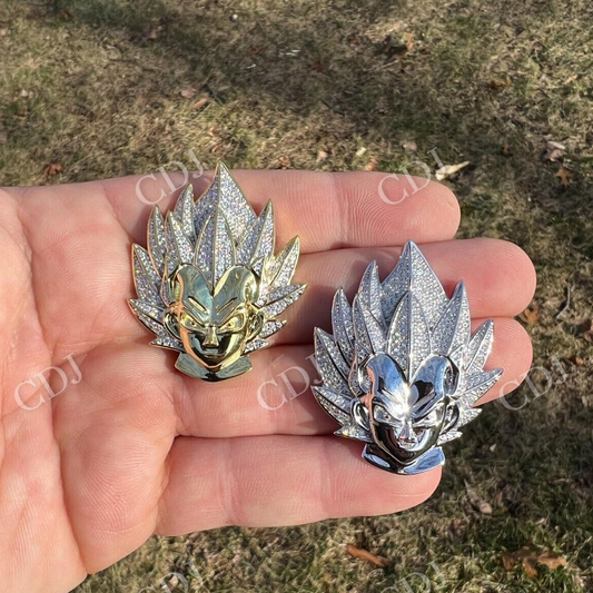 Iced Goku Super Saiyan Dragon Ball Pendant  customdiamjewel   