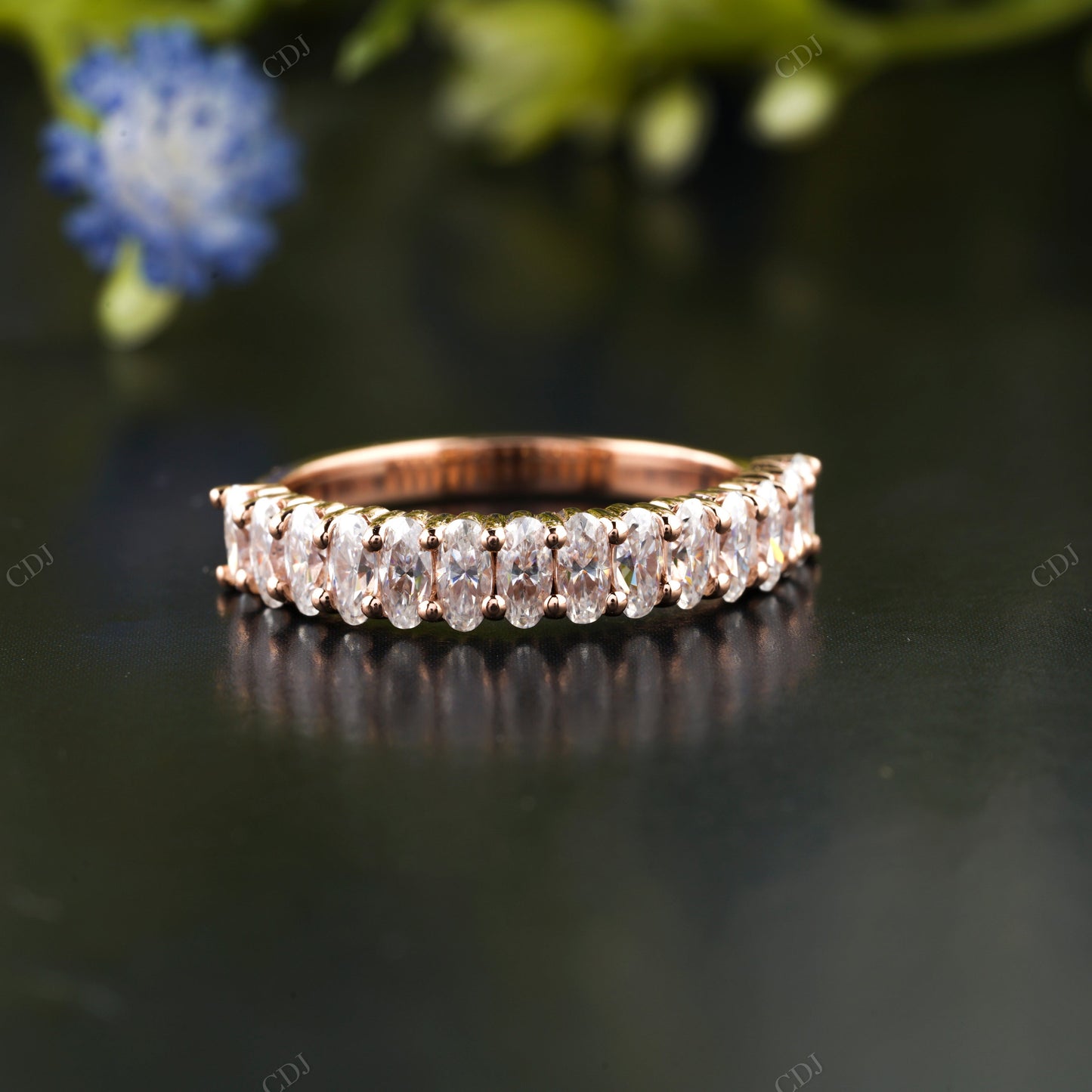 Oval Lab-Grown Diamond Stackable Band