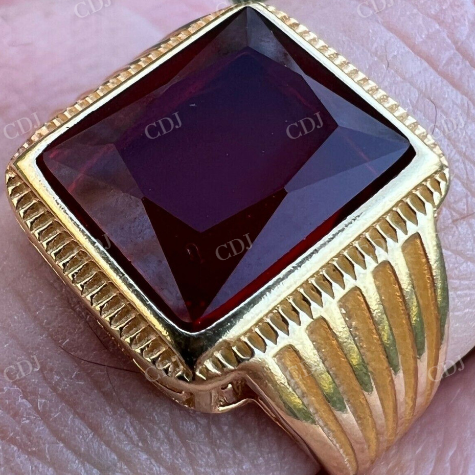 Emerald Cut Red Ruby Wedding Ring  customdiamjewel   