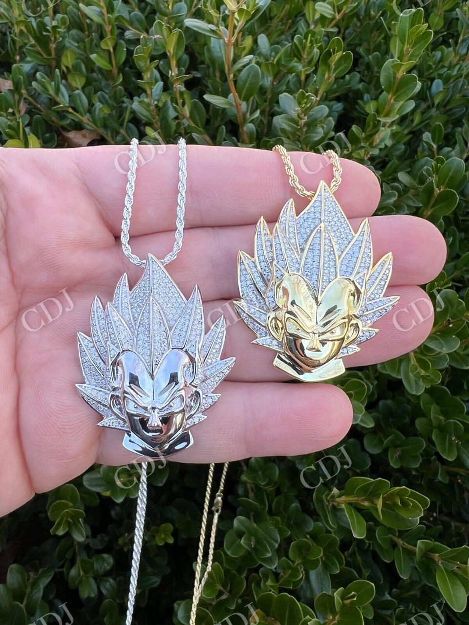 Iced Goku Super Saiyan Dragon Ball Pendant  customdiamjewel   