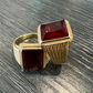 Emerald Cut Red Ruby Wedding Ring  customdiamjewel   