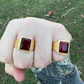 Emerald Cut Red Ruby Wedding Ring  customdiamjewel   
