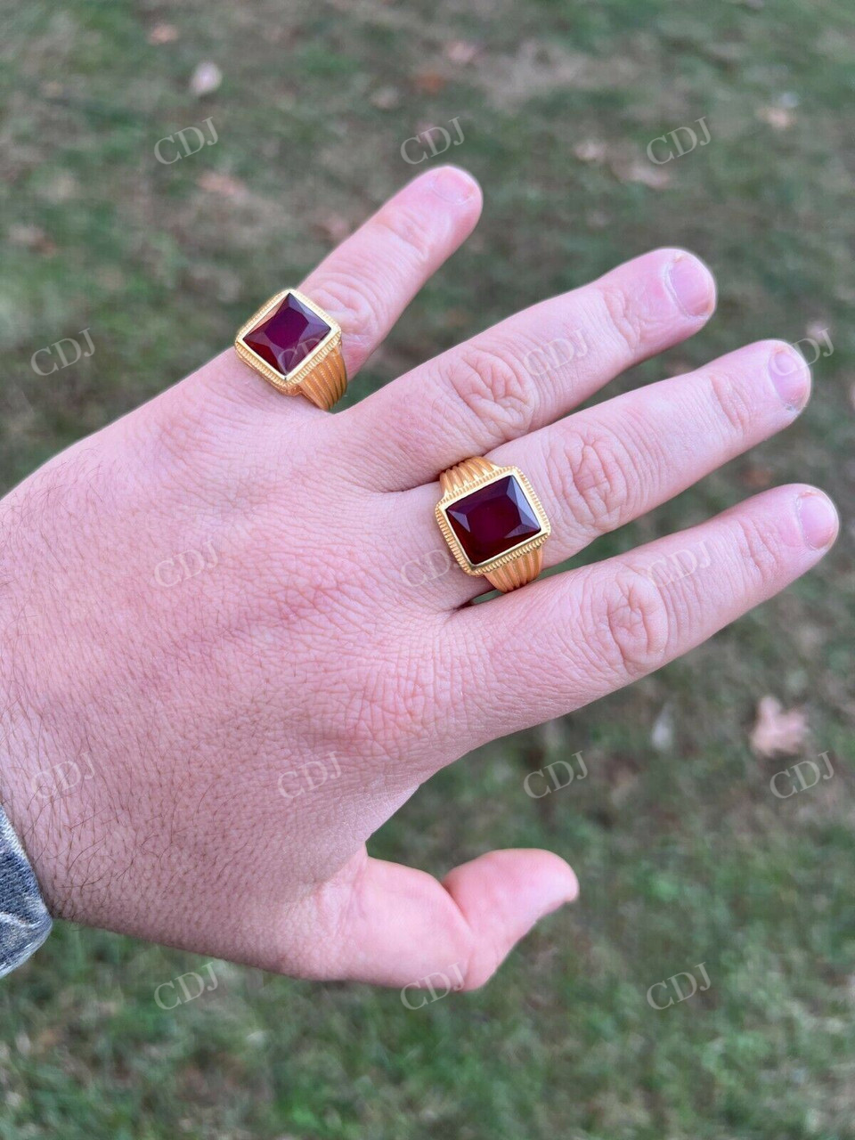 Emerald Cut Red Ruby Wedding Ring  customdiamjewel   