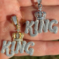 Hip Hop King With Crown Pendant  customdiamjewel   