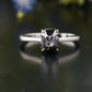 Radiant Moissanite Diamond White Gold Ring