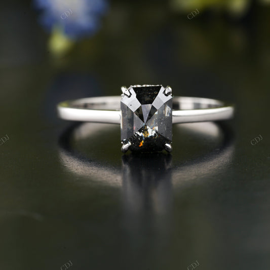 Radiant Moissanite Diamond White Gold Ring