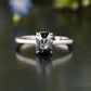 Radiant Moissanite Diamond White Gold Ring