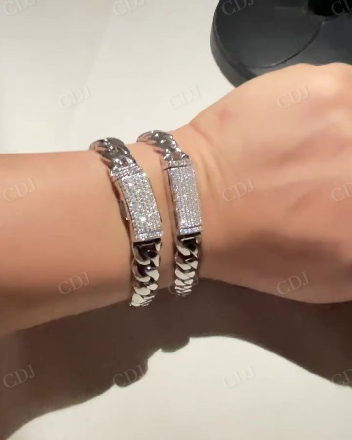 Baguette Iced Out 14K Gold Plated Link Chain Necklace hip hop jewelry CustomDiamJewel   