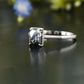 Radiant Moissanite Diamond White Gold Ring