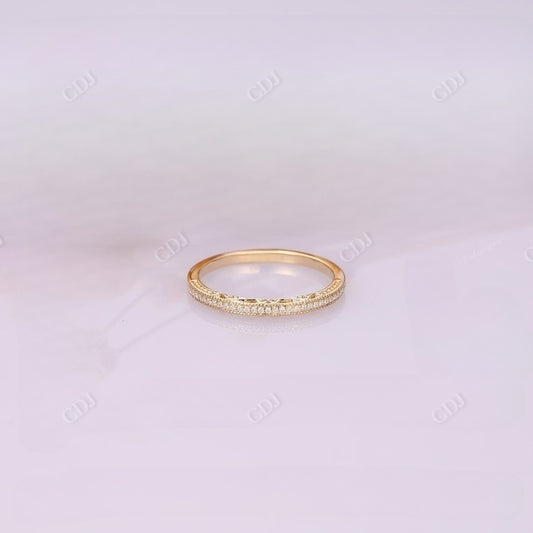 Round Cut Milgrain Lab Grown Diamond Wedding Band Wedding Band customdiamjewel   