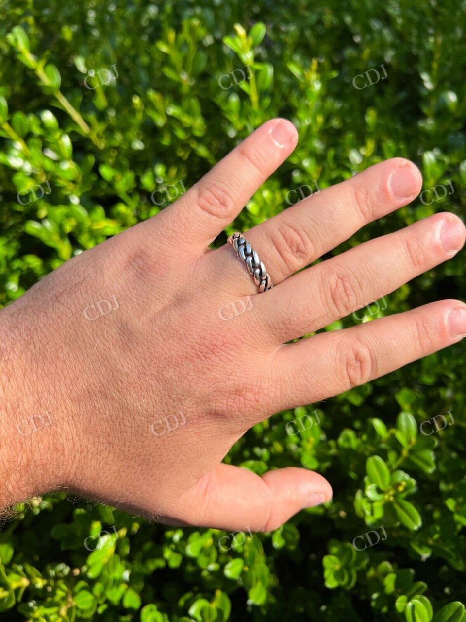 Hip Hop Style Plain Cuban Link Ring  customdiamjewel   