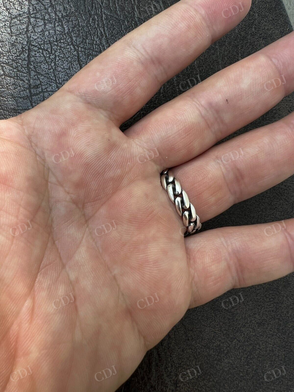 Hip Hop Style Plain Cuban Link Ring  customdiamjewel   