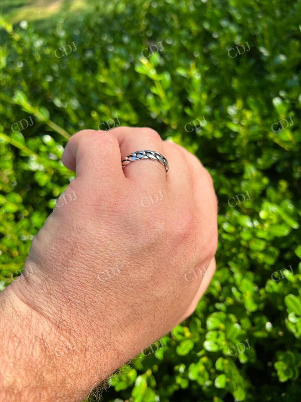 Hip Hop Style Plain Cuban Link Ring  customdiamjewel   