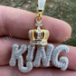 Hip Hop King With Crown Pendant  customdiamjewel   