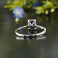 Radiant Moissanite Diamond White Gold Ring