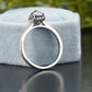 Radiant Moissanite Diamond White Gold Ring