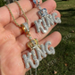 Hip Hop King With Crown Pendant  customdiamjewel   