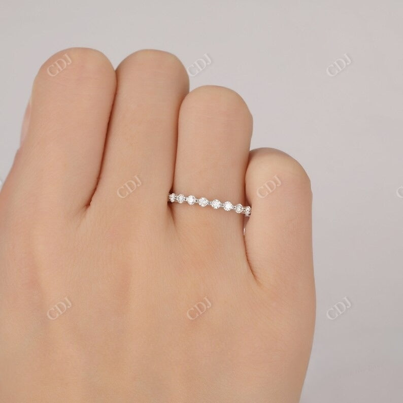 0.36CT Round Cut Real Diamond Stacking Wedding Band  customdiamjewel   