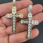 Channel Set Mens Hip Hop Tennis Cross Pendant  customdiamjewel   