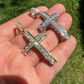 Channel Set Mens Hip Hop Tennis Cross Pendant  customdiamjewel   
