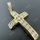 Channel Set Mens Hip Hop Tennis Cross Pendant  customdiamjewel   