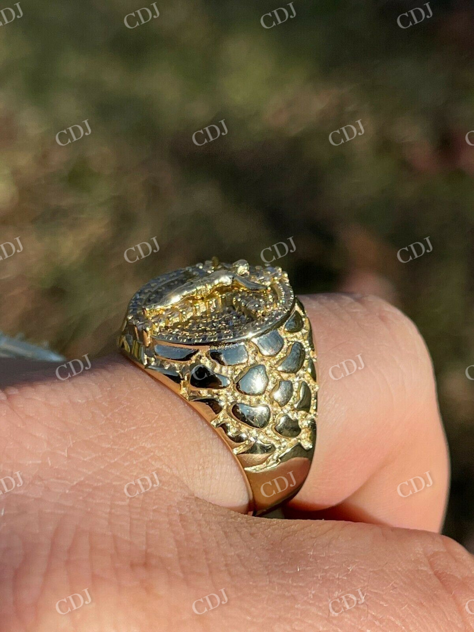 Round Shaped Jesus Design Hip Hop Ring  customdiamjewel   