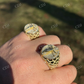 Round Shaped Jesus Design Hip Hop Ring  customdiamjewel   