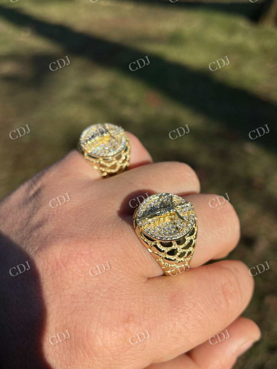 Round Shaped Jesus Design Hip Hop Ring  customdiamjewel   