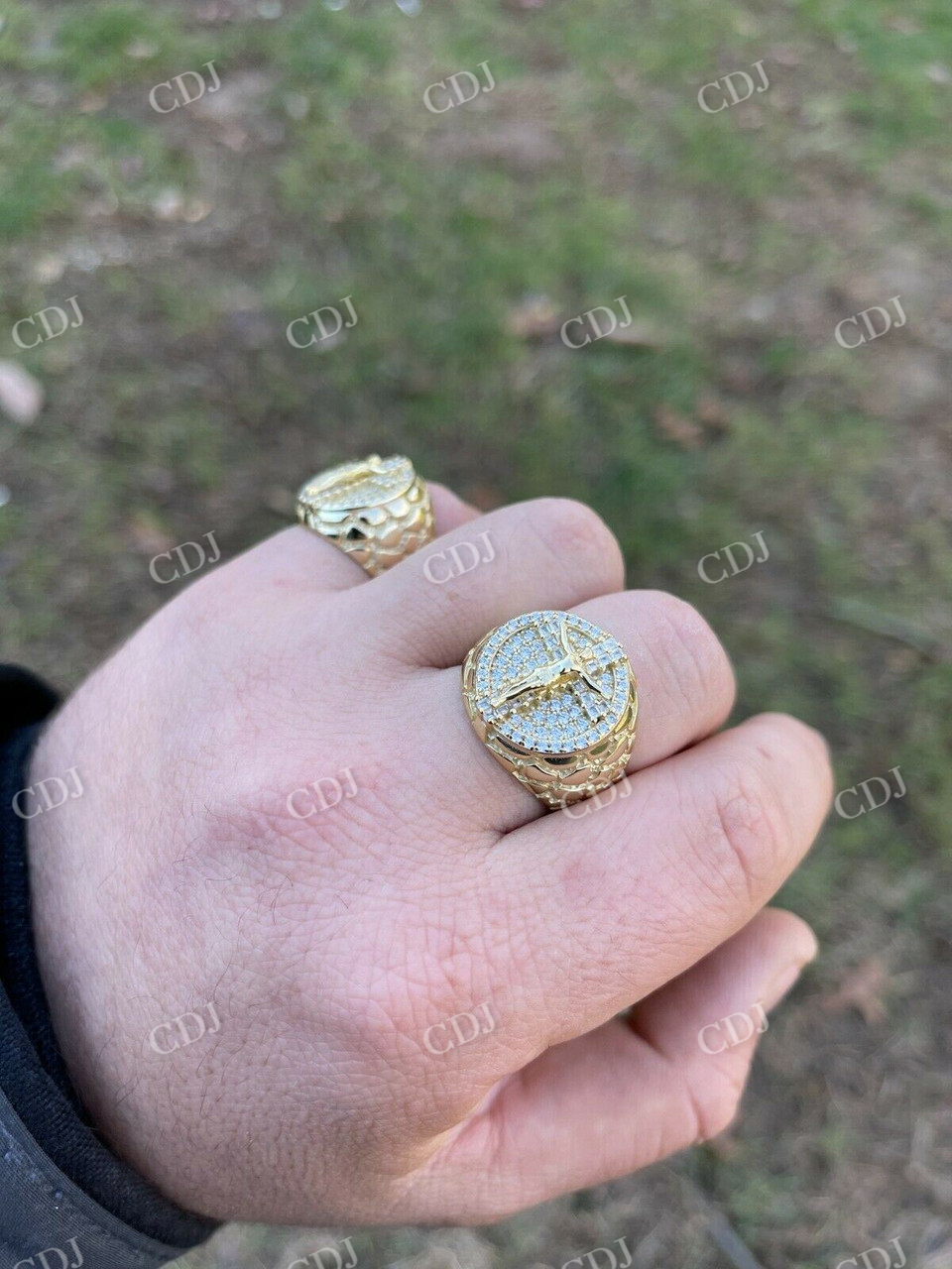 Round Shaped Jesus Design Hip Hop Ring  customdiamjewel   
