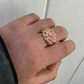 Solid Rose Gold Textured Ring For Men  customdiamjewel   