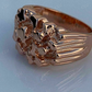 Solid Rose Gold Textured Ring For Men  customdiamjewel   