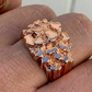 Solid Rose Gold Textured Ring For Men  customdiamjewel   