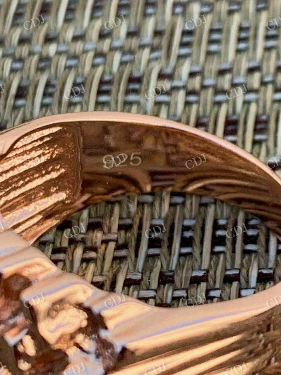 Solid Rose Gold Textured Ring For Men  customdiamjewel   