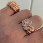 Solid Rose Gold Textured Ring For Men  customdiamjewel   