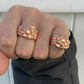 Solid Rose Gold Textured Ring For Men  customdiamjewel   