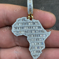 Hip Hop Africa Map Shape Pendant  customdiamjewel   