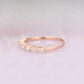 0.42CT Pear Cut Real Diamond Art Deco Wedding Band  customdiamjewel   