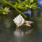 Moissanite Diamond Floral Statement Ring