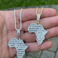 Hip Hop Africa Map Shape Pendant  customdiamjewel   