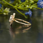 Moissanite Diamond Floral Statement Ring