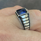 Blue Sapphire Designer Ring For Men  customdiamjewel   