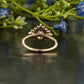 Moissanite Diamond Floral Statement Ring
