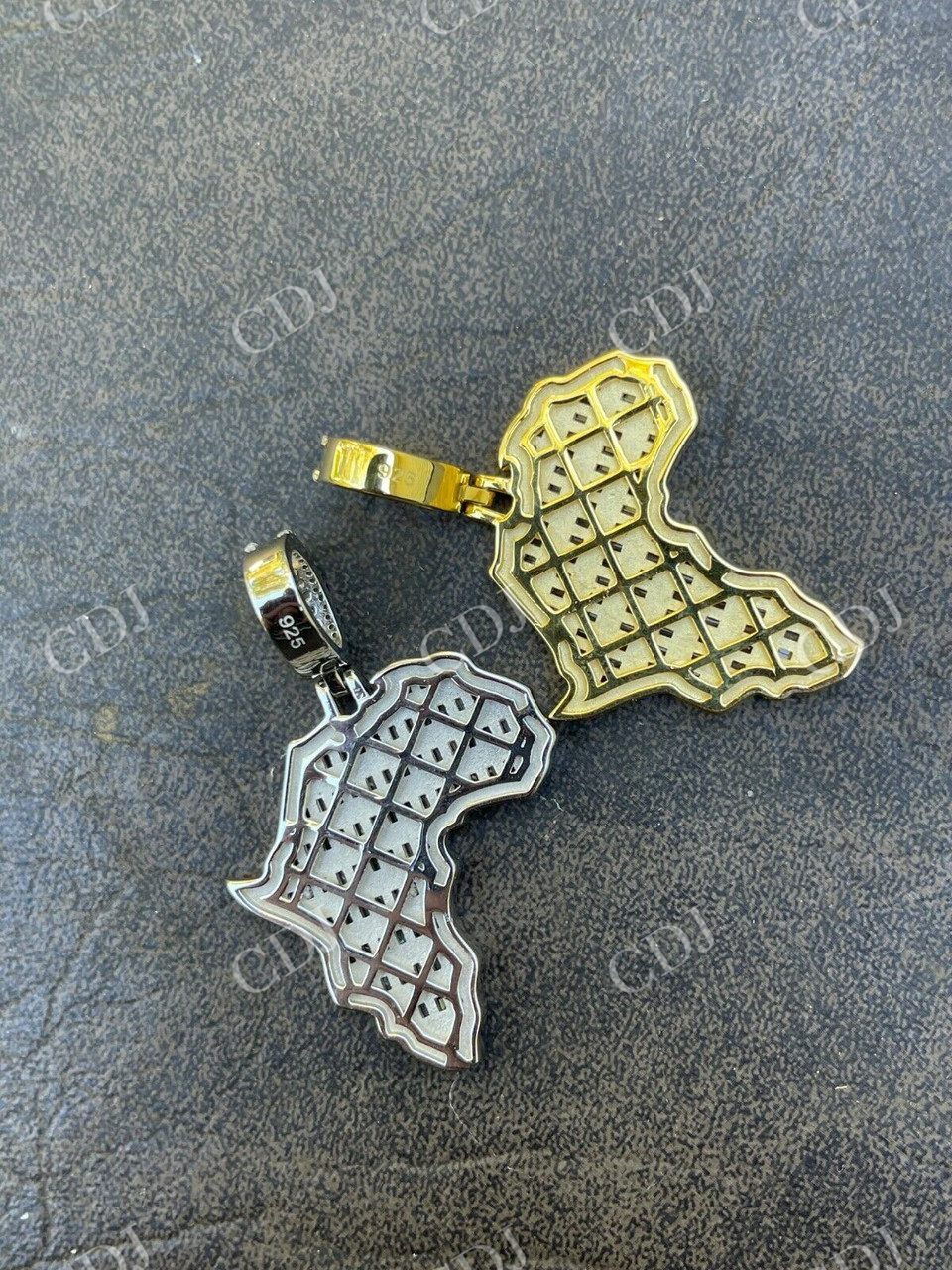 Hip Hop Africa Map Shape Pendant  customdiamjewel   