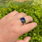 Blue Sapphire Designer Ring For Men  customdiamjewel   
