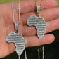 Hip Hop Africa Map Shape Pendant  customdiamjewel   